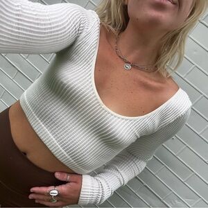 Fitted long sleeve top